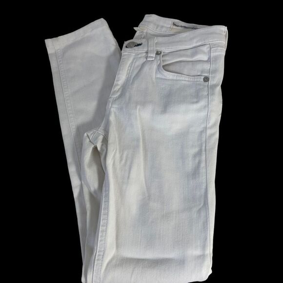 Rag & Bone Bright White Skinny Mid Rise Jeans Sz 24 - Picture 3 of 9
